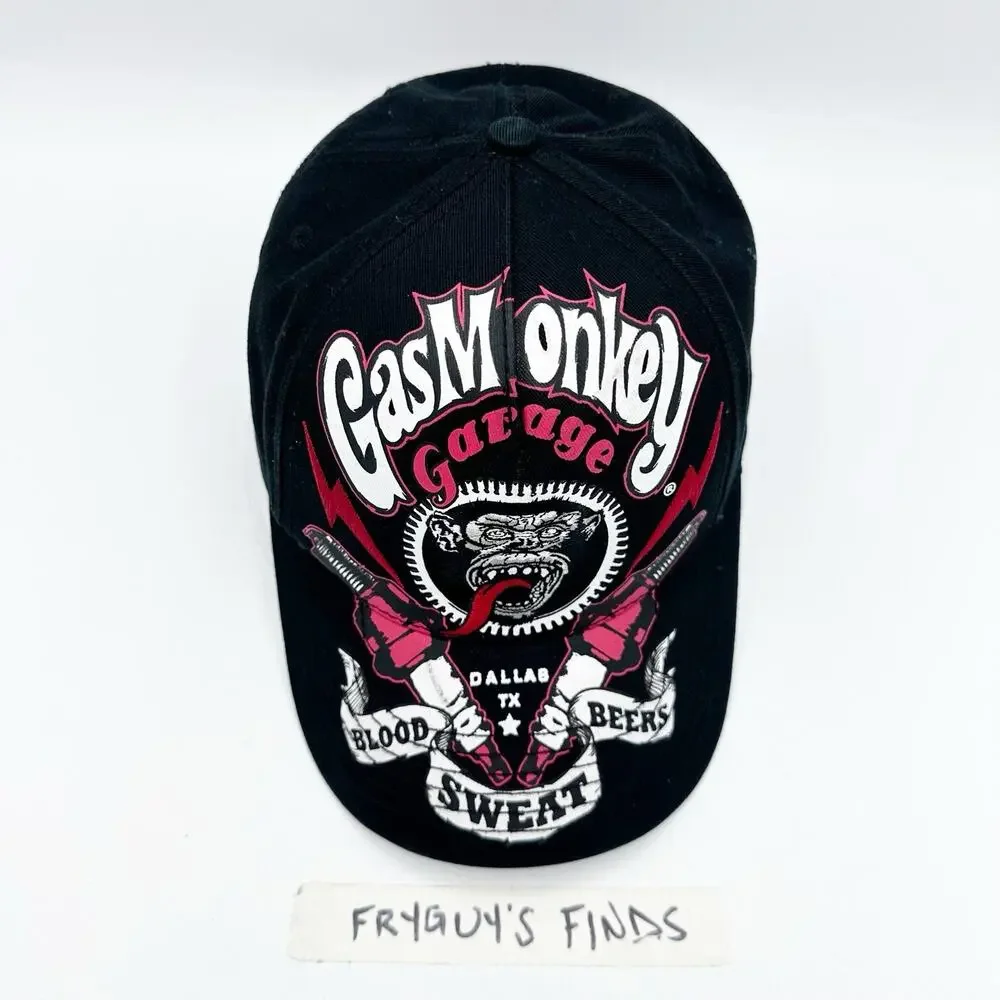 Gas Monkey Garage Hat Cap Adj. SnapBack Blood Sweat & Beers Dallas TX 2015 OSFA